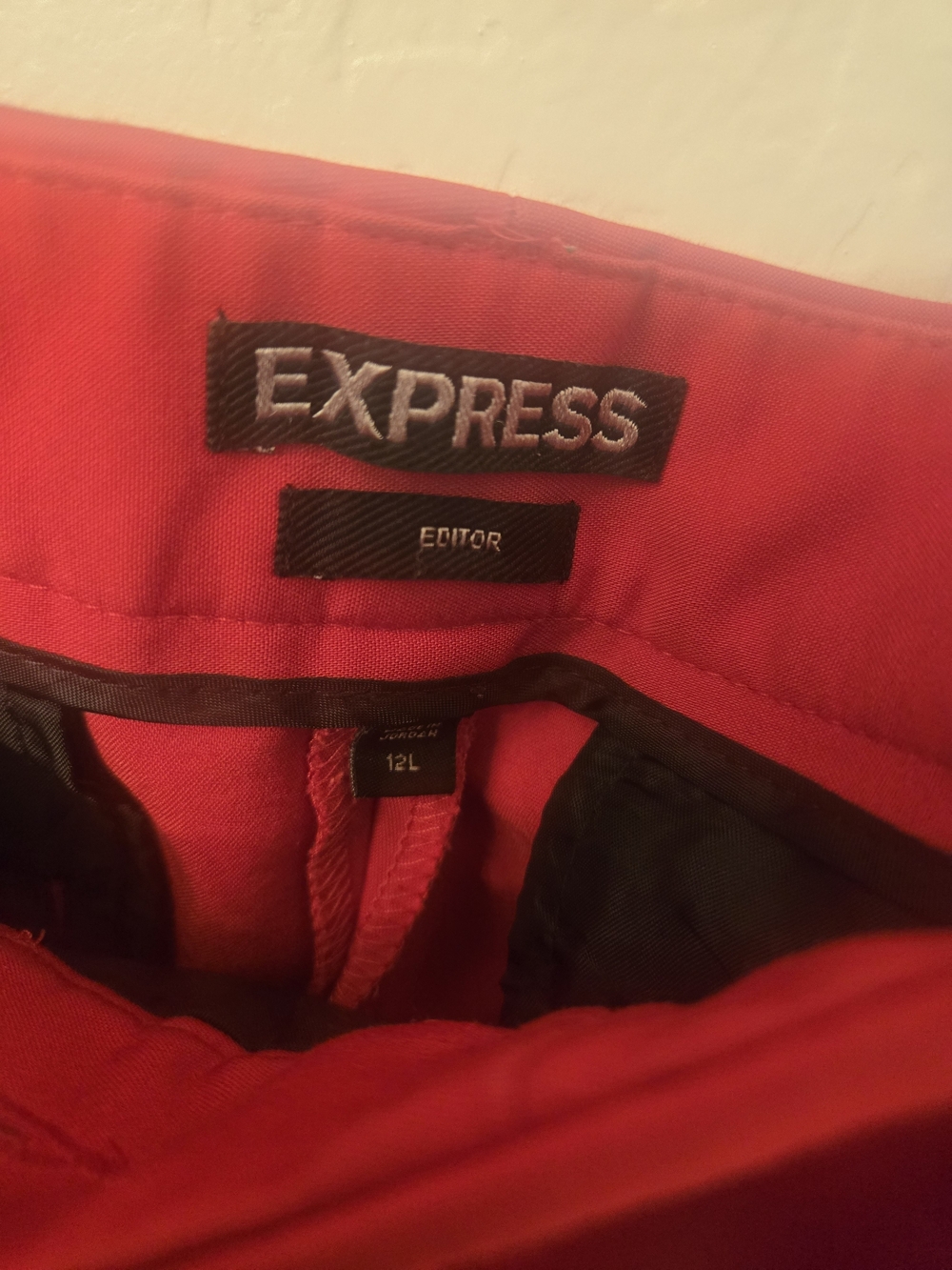 Express Editor Fire Engine Red Pants - Picture 3 of 4